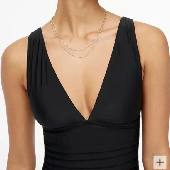 J. Crew V-neck ruched one-piece swimsuit - size XS NWT - Picture 4 of 10